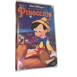 Disney’s Pinocchio VHS Video Tape Masterpiece Clamshell Case with inserts